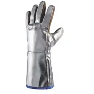 JUTEC Gant de protection thermique 5 doigts taille univers. nature/argent cuir de sébatan avec aramide preox alum. en 388, en 407 catégorie epi iiiVendu parmanomano