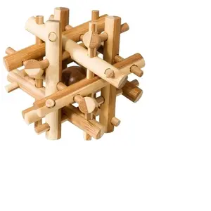 wdk Fridolin - 17492 - Puzzle - Casse Tête Bambou - Bâton Magique - Niveau 2 Difficile pas cher