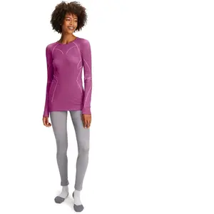 T-shirt à manches longues femme Falke Wool-tech - rose - SVendu paramazon