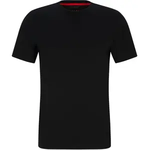 FALKE CORE Logo Round Neck vochtregulerend lyocell katoen shirt met korte mouwen heren zwart - maat XL