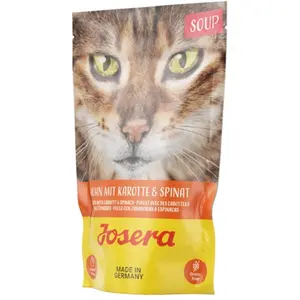 Comparateur de prix : 16x70g Soupe poulet, carottes, épinards Josera - Pâtée pour chat