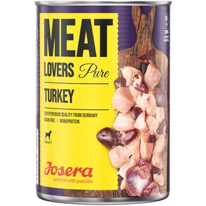 6x400g Josera Meatlovers Pure Truthahn Hundefutter nass pas cher