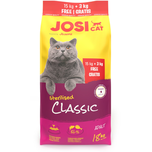 18kg Sterilised Classic saumon JosiCat croquettes pour chat pas cher