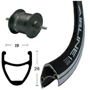 VUELTA Roue avant vtc 28P moyeu dynamo Shimano DH3N20  Vendu parbikeinn