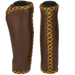 Poignées velo XLC Marron imitation cuir 2 Longues pas cher