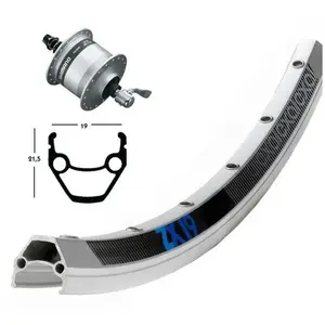 Comparateur de prix : Exal Roue Avant Zx19 Qr Dynamo Shimano Dh3n30