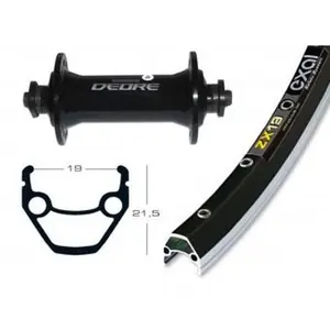 Roue VTT 26P EXAL - Shimano Deore - Jante Exal ZX 19 Noire pas cher