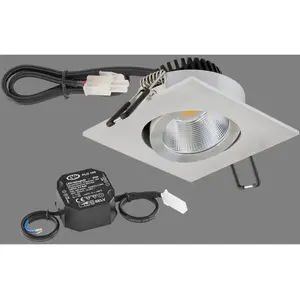 EVN, Applique + plafonnier, PC24N61402 P-LED Plafonnier quad orientable Alu poli IP20 3000K 6W (620 lm) pas cher