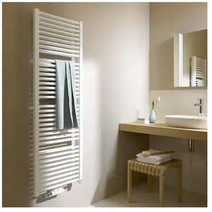 Kermi Duett Badkamer radiator, midden- / zijaansluiting, 1796x484 mm (...