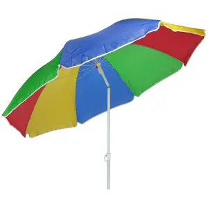 HI - Parasol de plage 150 cm Multicolore Multicolore pas cher