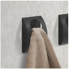 ZACK Peco handdoekhaak 5x2,7x7,4 cm zwart pas cher
