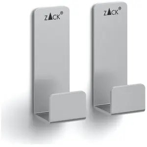 ZACK Potes zelfklevende handdoekhaken 5,5cm 2 stuks geborsteld RVS