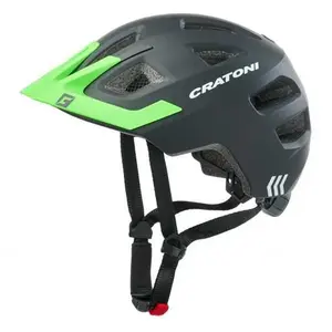 Cratoni Unisexe - Casque Bébé Maxster Pro, Noir/Vert Fluo Mat, M pas cher