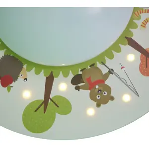 Niermann Stand By, Applique + plafonnier, Plafonnier Animaux de la for... pas cher