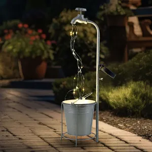Lampe solaire robinet 30x led décoration de jardin lampe d'extérieur l... pas cher