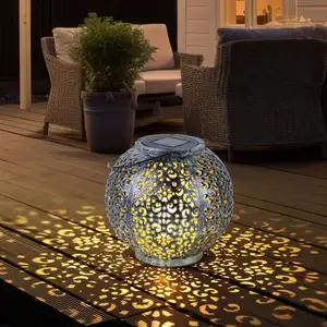 Lampe solaire Lampe à suspendre Décoration de jardin LED Jardin ronde ... pas cher