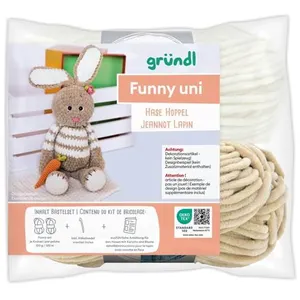 Kit de crochet Gründl Jeannot le Lapin Créez votre lapin amigurumi ultra-moelleux en fil Funny certifié OEKO-TEX(...) - Multicolore pas cher