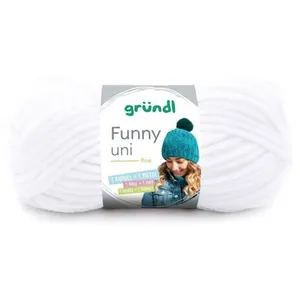 Gründl Laine « Funny Uni », 100 g, env. 120 m Couleur 01 pas cher