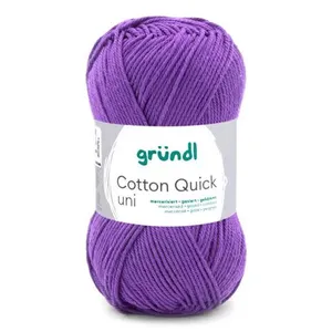 GRUND Fil à tricoter COTTON QUICK UNI - Gründl - PPSC - certifié Oeko-Tex(...) - 130 Violet pas cher