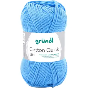 Gründl Laine "Cotton Quick uni, Fil + laine, Bleu