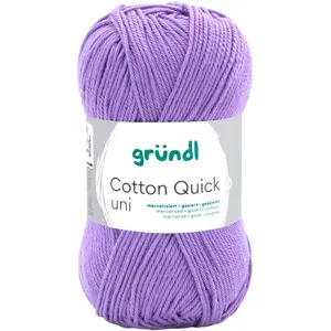 Gründl Laine "Cotton Quick uni, Fil + laine, Violet pas cher