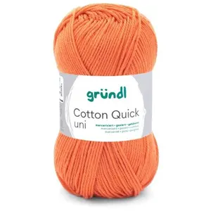 GRÜNDL Cotton Quick uni - Orange - 146 - 50g - 125m - 100% coton pas cher
