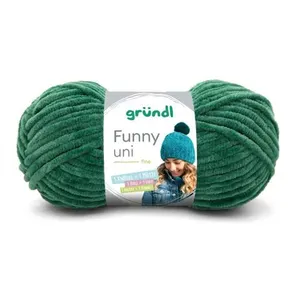 Fil à tricoter effet velour FUNNY - Grundl - 100 Gr - Oeko-Tex(...) - 27 Vert