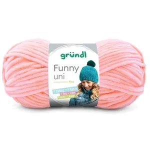 Fil à tricoter effet velour FUNNY - Grundl - 100 Gr - Oeko-Tex(...) - 28 Rose pas cher