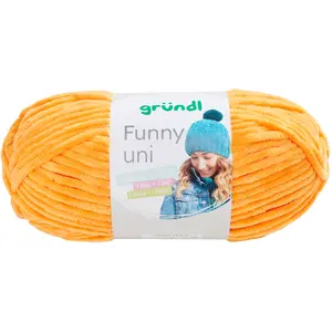 Gründl Wolle Funny Uni, 100g, ca. 120m, Fil + laine, Jaune pas cher