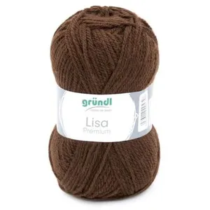 Lisa premium uni - Marron - 23 - 50g - 133m - 100% acrylique pas cher