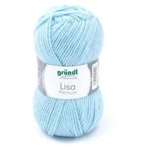 FOUR SEASONS GRÜNDL Pelote de laine à tricoter - GRUNDL - 760-8 LISA - Bleu clair - 50 g - Idéale pour vos projets créatifs