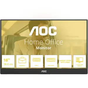 AOC 16T20E2 (1920 x 1080 pixels, 15.60"), Moniteur, Noir
