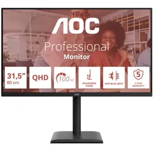 AOC Q32E4U - 32 Zoll QHD Monitor, Lautsp (2560 x 1440 pixels, 31.50"),... pas cher