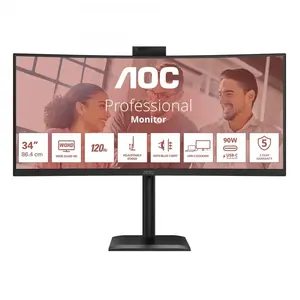 Gawfolk AOC CU34E4CW (3440 x 1440 pixels, 34"), Moniteur, Noir pas cher