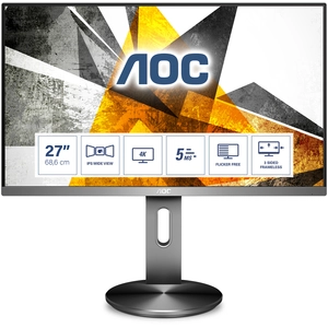 AOC Moniteur U2790PQU HDMI, Moniteurs ultra HD/4K, gris pas cher