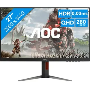 AOC Q27G4ZD (2560 x 1440 pixels, 26.50"), Moniteur, Rouge, Noir pas cher