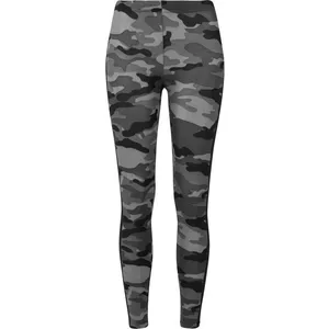 Urban Classics Camo Stripe Dames Legging - donkercamouflage/zwart - M