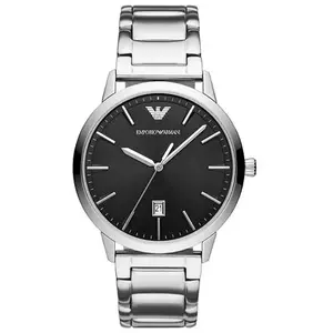 Montre Emporio Armani à trois aiguilles avec date en acier inoxydable, pour homme, AR11310
