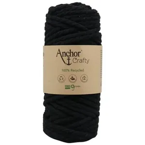 Corde de Coton Recyclé Macramé Anchor Crafty - 250gr - Anchor(...) - 120 Noir pas cher