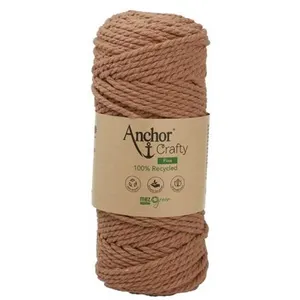 Corde de Coton Recyclé Macramé Anchor Crafty Fine - 250gr - Anchor(...) - 123 Marron Cacahuète