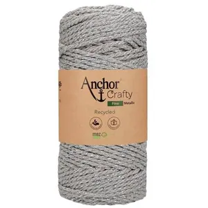 Corde de Coton Recyclé Macramé Anchor Crafty Fine Metallic - 250gr - Anchor(...) - Gris pas cher