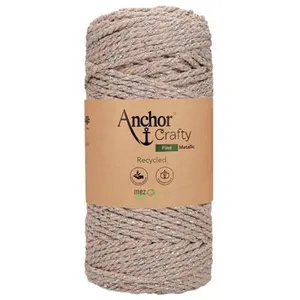 Corde de Coton Recyclé Macramé Anchor Crafty Fine Metallic - 250gr - Anchor(...) - Beige Marron