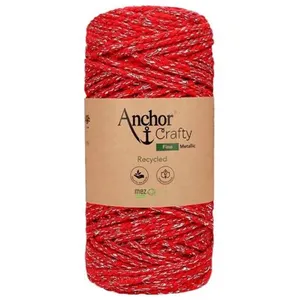 Corde de Coton Recyclé Macramé Anchor Crafty Fine Metallic - 250gr - A... pas cher