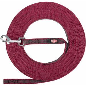 Trixie riem sleeplijn voor hond met rubber anti slip sangria rood S/m 10 mtr x 1,5 cmVendu parbol
