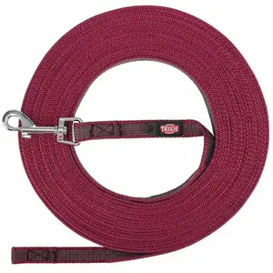 Comparateur de prix : Trixie riem sleeplijn voor hond met rubber bekleed sangria S/m 15 mtr x 1,5 cm