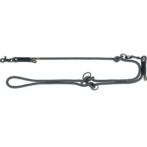 Trixie - Soft Rope Hondenriem Verstelbaar Zwart / Grijs pas cher