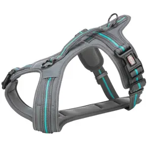 Harnais de voyage Trixie FUSION-graphite/océan, L-XL: 72-89cm/30mm, nylonVendu paramazon
