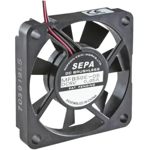 SEPA Ventilateur haute performance (50 mm, 1x), Ventilateur PC, Noir