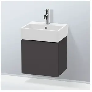 Duravit, Meuble sous-lavabo, L-Cube Meuble sous-lavabo suspendu, 1 porte, charnière à gauche, 434x400x341mm, LC6245L8080 (43.40 x 34.10 x 40 cm)