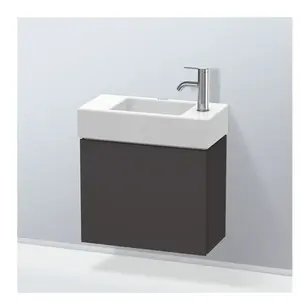Duravit, Meuble sous-lavabo, L-Cube Meuble sous-lavabo suspendu, 1 porte, charnière à gauche, 480x400x240mm, LC6246L8080 (48 x 24 x 40 cm)